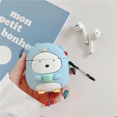 Vỏ Bọc Airpods Chim Cánh Cụt Xanh - Phụ Kiện Bằng Silicon Dẻo Cho Hộp Sạc Tai Nghe AirPods 1 2 PRO