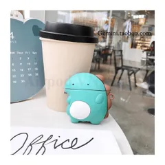 Vỏ Bọc Airpods Khủng Long Mắt Hí Lưng Nâu - Case Silicone Dẻo Cho Hộp Sạc Tai Nghe AirPods 1 2 - Phụ Kiện Siêu Cute