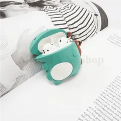 Vỏ Bọc Airpods Khủng Long Mắt Hí Lưng Nâu - Case Silicone Dẻo Cho Hộp Sạc Tai Nghe AirPods 1 2 - Phụ Kiện Siêu Cute