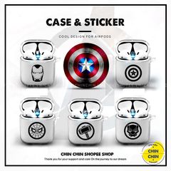 Bộ Phụ Kiện AirPods 1 2 - Vỏ Case Trong Suốt Chống Bụi và Miếng Dán Nam Châm (Báo Đen) Bảo Vệ và Giữ Gìn Tai Nghe