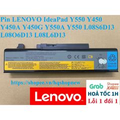 Pin Laptop LENOVO IdeaPad Y550 Y450 Y450A Y450G - 6 Cell Black Battery, New Original Quality Replacement, Fast Warranty Service