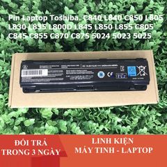Pin Thay Thế Laptop Toshiba - Dung Lượng 4400mAh-5200mAh, Tương Thích C840, L840, C850, L805, L830, L835, L800D, L845, L850, L855