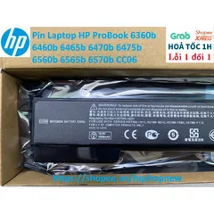Pin Laptop HP 6 Cell Chất Lượng Cao cho ProBook 6360b 6460b 6465b 6470b 6475b 6560b 6565b 6570b - Bảo Hành Đổi Mới 100%