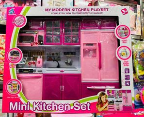 Chọn ngẫu nhiên mã 5627 8922 đồ chơi nhập vai bộ tủ bếp 3 ngăn có đèn và âm thanh, đồ chơi nấu ăn cho bé tập làm nội trợ