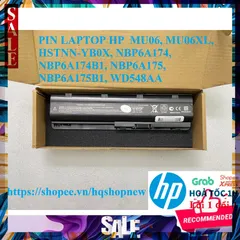 Pin Laptop HP MU06, MU06XL, HSTNN-YB0X, 6 Cell Đen - Sản Phẩm Mới 100% - Bảo Hành Đổi Mới, Chất lượng Đảm Bảo