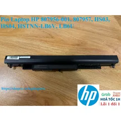 Pin Laptop HP 807956-001, 807957, HS03, HS04, HSTNN-LB6V, LB6U - Pin Thay Thế Chính Hãng, 100% Mới, Bảo Hành Đổi Mới 100%