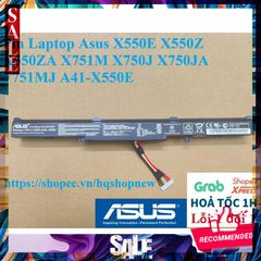 Pin Laptop Asus X550E/X550Z/X550ZA/X751M/X750J/X750JA/F751MJ A41-X550E - Pin 4 Cell Chính Hãng, Màu Đen, Bảo Hành 100%