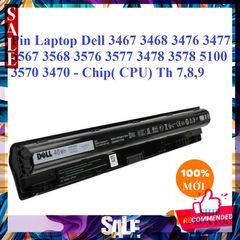 Pin Laptop Dell Inspiron M5Y1K 40Wh - Thay thế cho các dòng 3458, 3468, 3467, 5551, 5555 - Pin Zin, Hiệu Suất Tối Ưu