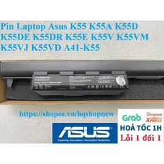 Pin Laptop Asus A41-K55 6 Cell - Thay Thế Cho K55, K55A, K55D, K55DE, K55DR, K55E, K55V, K55VM, K55VJ, K55VD - Chất Lượng Cao, Bảo Hành 100%