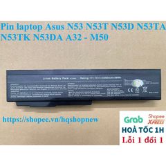 Pin Laptop Asus N53/N53T/N53D/N53TA/N53TK/N53DA A32 - M50 6 Cell Đen, Sản Phẩm Mới 100% với Bảo Hành Chính Hãng
