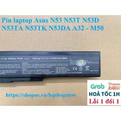 Pin Laptop Asus N53/N53T/N53D/N53TA/N53TK/N53DA A32 - M50 6 Cell Đen, Sản Phẩm Mới 100% với Bảo Hành Chính Hãng
