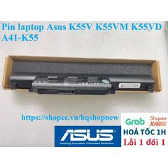Pin Laptop Asus K55V K55VM K55VD A41-K55 - 6 Cell Đen, Bảo Hành 100% Mới, Phù Hợp Với Nhu Cầu Người Dùng