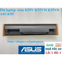 Pin Laptop Asus K55V K55VM K55VD A41-K55 - 6 Cell Đen, Bảo Hành 100% Mới, Phù Hợp Với Nhu Cầu Người Dùng