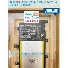 Pin Laptop chính hãng Asus K555L K555LA K555LD K555LN C21N1347 - Pin mới 100% đảm bảo chất lượng và bảo hành nhanh chóng