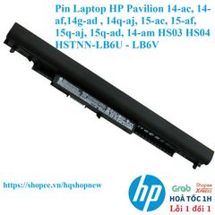 Pin Laptop Chính Hãng HP Pavilion 14/15, Thay Thế HS03 HS04 - Chất Lượng Đảm Bảo, 100% Mới, Tương Thích Nhiều Mẫu