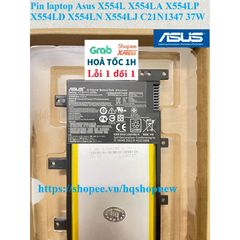 Pin Laptop Chính Hãng Asus C21N1347 37W - Tương Thích X554L, X554LA, X554LP, X554LD, X554LN, X554LJ - Giao Hàng An Toàn