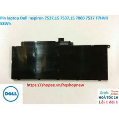 Pin Laptop Dell Inspiron 7537 - Pin Chính Hãng 58Wh Đen, Tương Thích với Các Dòng 7000 và 7537, Bảo Hành Nhanh Chóng