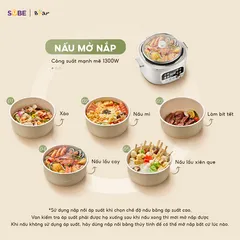 Nồi áp suất điện đa năng Bear 4L SB-AS40W - 11 Chức Năng, An Toàn, Dễ Dàng Sử Dụng, Nấu Chín Nhanh Chóng, Thích Hợp Mọi Gia Đình