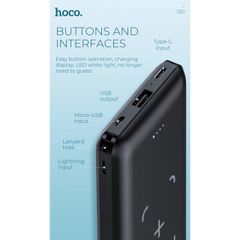 Sạc Dự Phòng Không Dây Hoco J50 10000mAh - Pin Sạc Nhanh, Chống Cháy, Hỗ Trợ Tất Cả Các Thiết Bị Ổn Định