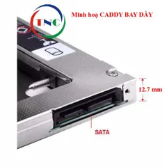 Khay Gắn Ổ Cứng Caddy Bay HDD SSD SATA 3 9.5mm/12.7mm Dành Cho Laptop - Chất Liệu Nhôm Cao Cấp, Bảo Hành 6 Tháng