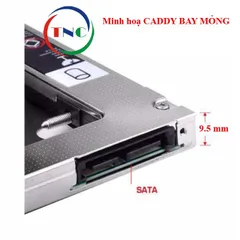Khay Gắn Ổ Cứng Caddy Bay HDD SSD SATA 3 9.5mm/12.7mm Dành Cho Laptop - Chất Liệu Nhôm Cao Cấp, Bảo Hành 6 Tháng