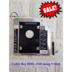 Khay Ổ Cứng Laptop Caddy Bay 9.5mm SATA 3.0 - Tản Nhiệt Tốt, Lắp Đặt Dễ Dàng cho Các Dòng ASUS, Dell, Lenovo, HP, Sony
