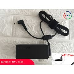 Sạc Laptop Lenovo Ideapad 20V-2.25A - Chân Nhỏ 4.0mm x 1.7mm - Bảo Hành 12 Tháng - Thay Thế cho 100-14IBY, 110-14ISK, 100-15IBD