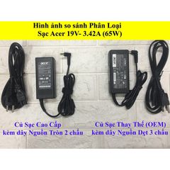 Sạc Laptop Acer 19V 3.42A 65W Nhập Khẩu - Adapter Chất Lượng Cao, Bảo Hành 12 Tháng, Thay Thế An Toàn
