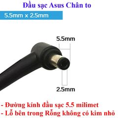 Sạc Laptop Asus Gaming 19V 6.32A (120W) Chân Thường Đen - Thích Hợp GL551, GL552, G73, N550 - Phụ Kiện Chất Lượng Cao