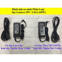 Sạc Laptop Lenovo 19V-3.42A - Adapter Chính Hãng cho G460 G470 G480 G450 - Tặng Dây Nguồn & Bảo Hành 12 Tháng
