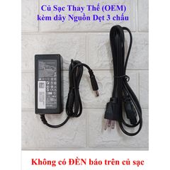 Sạc Laptop Dell 19.5V 3.34A - 65W Chân Kim To | Adapter Chất Lượng Cho N4110 N4010 2421 2420 3450 4050 3521 - Bảo Hành 12 Tháng