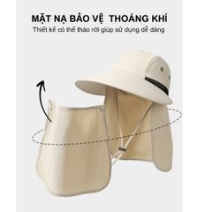 Mũ Chống Nắng Rộng Vành 360° Thoáng Khí - Bảo Vệ Da Toàn Diện Khỏi Tia UV - Phụ Kiện Du Lịch Thời Trang Nam Nữ