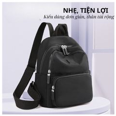 Balo Nữ Mini Thời Trang - Chất Nylon Chống Nước, Nhỏ Gọn, Tiện Lợi, Phong Cách Trẻ Trung, 9 Màu Cá Tính