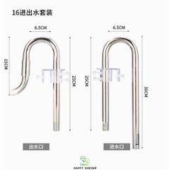 Đầu In Out Inox 304 Phi 16 Chính Hãng ZRDR - Thiết Bị Chịu Lực Chống Gỉ, Điều Chỉnh Hướng Xoay 360 Độ, Dụng Cụ Thủy Sinh Chất Lượng Cao
