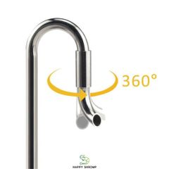 Đầu In Out Inox 304 Phi 16 Chính Hãng ZRDR - Thiết Bị Chịu Lực Chống Gỉ, Điều Chỉnh Hướng Xoay 360 Độ, Dụng Cụ Thủy Sinh Chất Lượng Cao