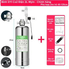 Bình Inox Thủy Sinh Tự Pha Chế CO2 1L 2L 5L Chính Hãng ZRDR - Bộ Tự Làm An Toàn, Tiện Dụng Mẫu 2024