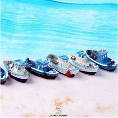 Du Thuyền Nhựa Mini Trang Trí Bể Cá - Du Thuyền Bể Thủy Sinh Độc Đáo Cho Hồ Cá Và Suối Nhân Tạo