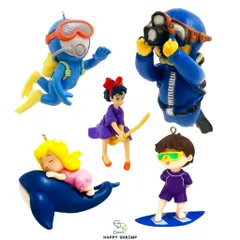 Mô Hình Trang Trí Hồ Cá Thợ Lặn Tiên Cá và Boy Lướt Ván SonGoKu - Đồ Trang Trí Dễ Thương cho Bể Cá