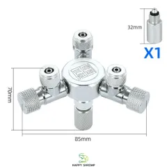 Van Chia CO2 ZRDR Chính Hãng - Phụ Kiện Thủy Sinh Chia 2 Chia 3 Tiết Kiệm Không Gian Cho Hồ Cá Thủy Sinh