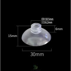 Nút Hít Kính Bể Cá - Giữ Ống Oxy CO2 Chắc Chắn, Tiện Dụng cho Bể Thủy Sinh, Nhiều Kích Cỡ Lựa Chọn