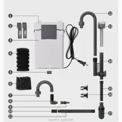 Máy Lọc Treo Xiaoli SunSun XBL 500-600 - Lọc Nước Tích Hợp Váng Xoay Chất Lượng Cao cho Bể Cá 50-60cm