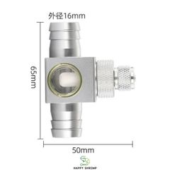 Bộ trộn CO2 Wyin chữ T chuyên dụng cho hồ cá - Thiết bị lọc thùng cỡ phi 16, chính hãng ZRDR, hiệu suất cao cho cây thủy sinh