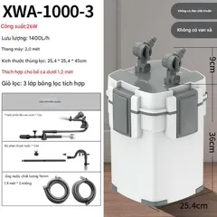 Lọc Thùng SUNSUN XIAOLI XWA 800/1000 - Giải Pháp Lọc Nước Hiệu Quả Cho Hồ Cá Thủy Sinh, Tiết Kiệm Năng Lượng, Thiết Kế Tiện Lợi
