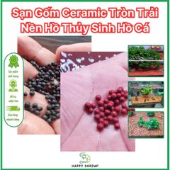 Sạn Gốm Tròn Đỏ Đen Ceramic Trang Trí Hồ Thủy Sinh - Vật Liệu Thoáng Mát Cho Cây Và Vi Sinh Vật Hải Sản