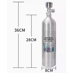 Vỏ Bình Nhôm C02 Thủy Sinh 1L Kèm Van Kim Loại - Bình Chứa CO2 Đài Loan Chất Lượng Cao Cho Thú Cưng