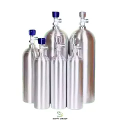 Vỏ Bình Nhôm C02 Thủy Sinh 1L Kèm Van Kim Loại - Bình Chứa CO2 Đài Loan Chất Lượng Cao Cho Thú Cưng