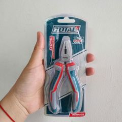 Kìm Điện Mini Total THTMN156 - Dài 150mm, Cán Cách Điện, Lưỡi Cắt Sắc, Dụng Cụ Sửa Chữa Điện Dân Dụng Hàng Chính Hãng
