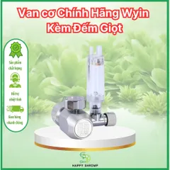 Van Cơ CO2 Chính Hãng Wyin R101 Kèm Đếm Giọt - Van Tinh Chỉnh CO2 Cho Hồ Thủy Sinh, Hợp Kim Nhôm Chịu Áp Suất Cao