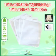 Túi Lưới Có Khóa Kéo Đựng Vật Liệu Lọc Hồ Cá - Túi Lưới Mịn Cho San Hô, Nham Thạch và Phụ Kiện Thủy Sinh