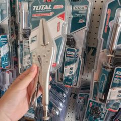 Kìm Bấm Chết Mũi Dài Total THT19902 - Dụng Cụ Cầm Tay 9 Inch Chính Hãng Cho Sửa Chữa Cơ Khí, DIY, Kẹp Chặt Vật Liệu Trong Khe Hẹp